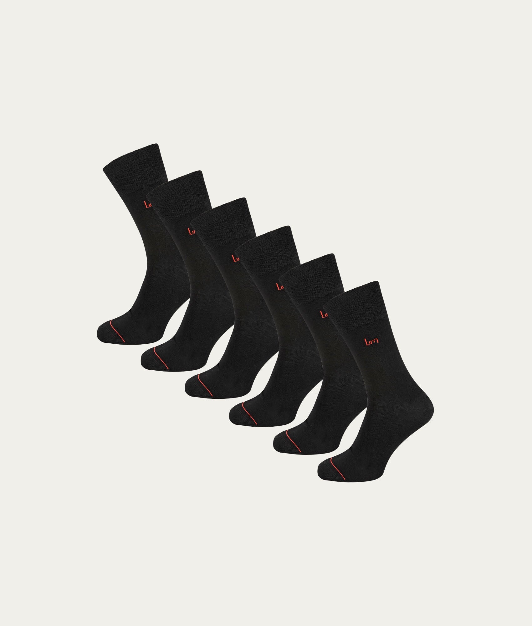 Zwarte Sokken Volcano Ash (6 - pack) - Undiemeister