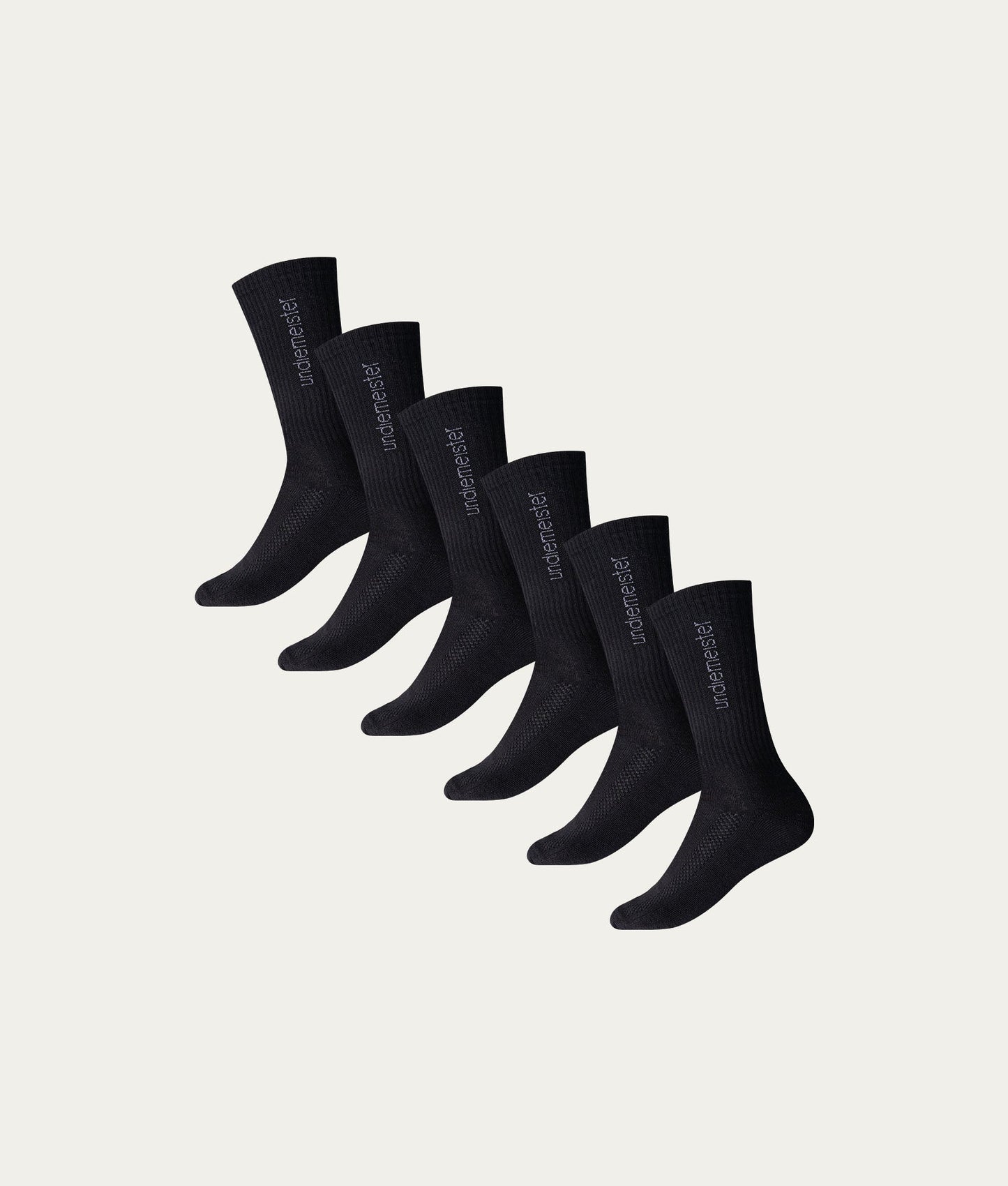 Zwarte Sportsokken Volcano Ash (6 - pack) - Undiemeister