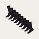 Black Sports Socks Volcano Ash 9-pack