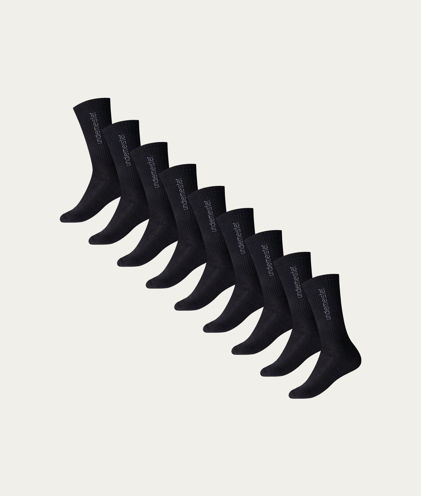 Zwarte Sportsokken Volcano Ash (9 - pack) - Undiemeister