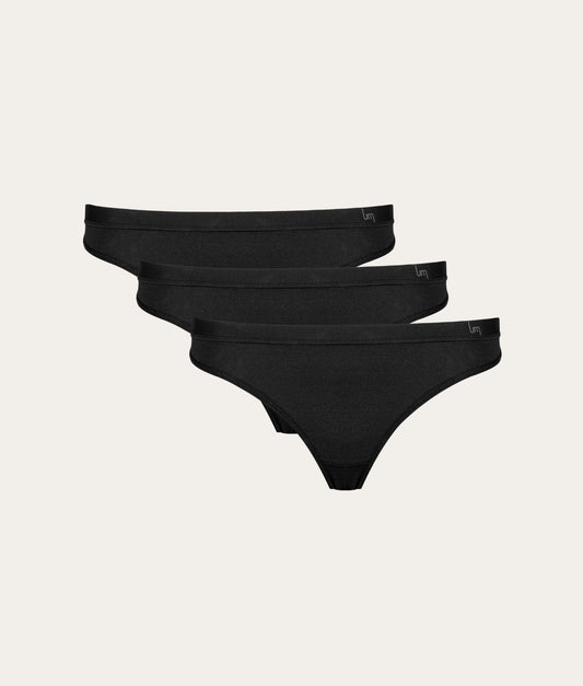 Zwarte String Volcano Ash (3 - pack) - Undiemeister