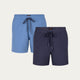Eisblaue & Dunkelblaue Badehose 2er-Pack