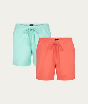 Zwembroeken Mintgroen & Koraalrood (2 - pack) - Undiemeister