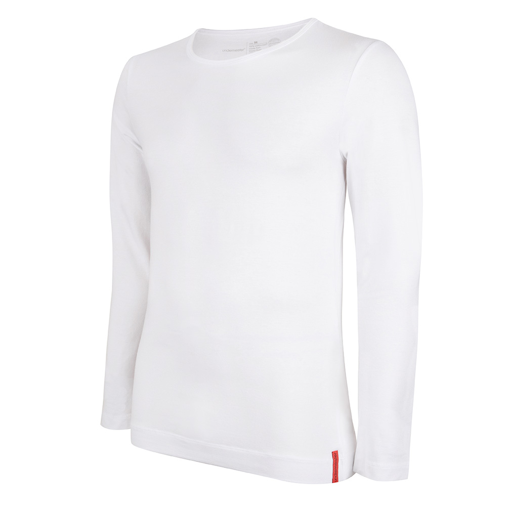 Undiemeister® Langærmet T-shirt Rund Halsudskæring White