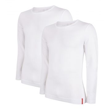 Undiemeister® Slim Fit Longsleeve Crew Neck 2-pack Chalk White