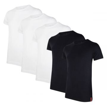 Undiemeister® Black Friday Slim Fit T-shirts 5-pack Black & White