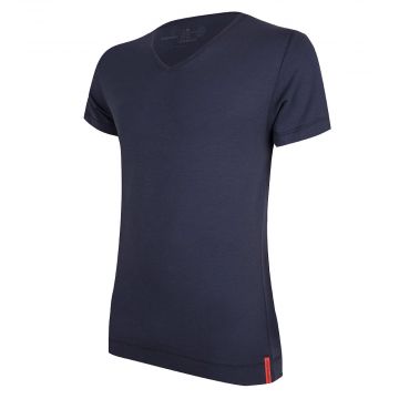 Blue T-shirt V-neck front