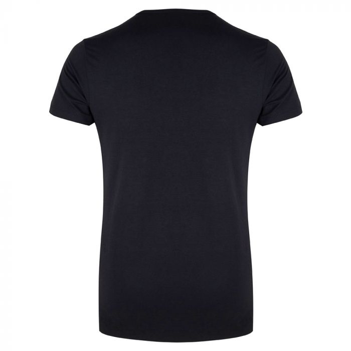 Black T-shirt Round Neck back