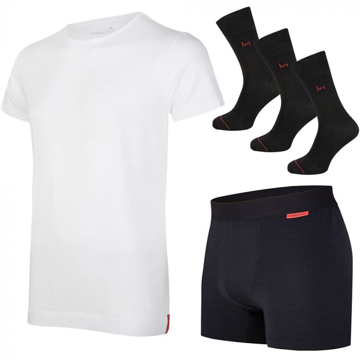 Undiemeister® Introduktionssæt - Boxershorts, T-shirt strømper