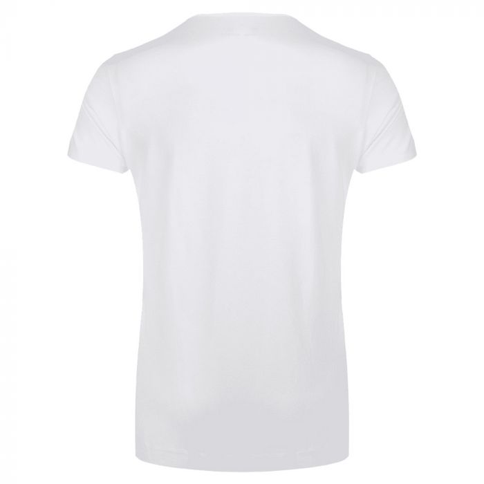 White T-shirt Round Neck back
