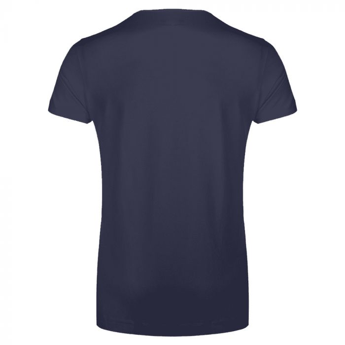 Blue T-shirt V-neck back