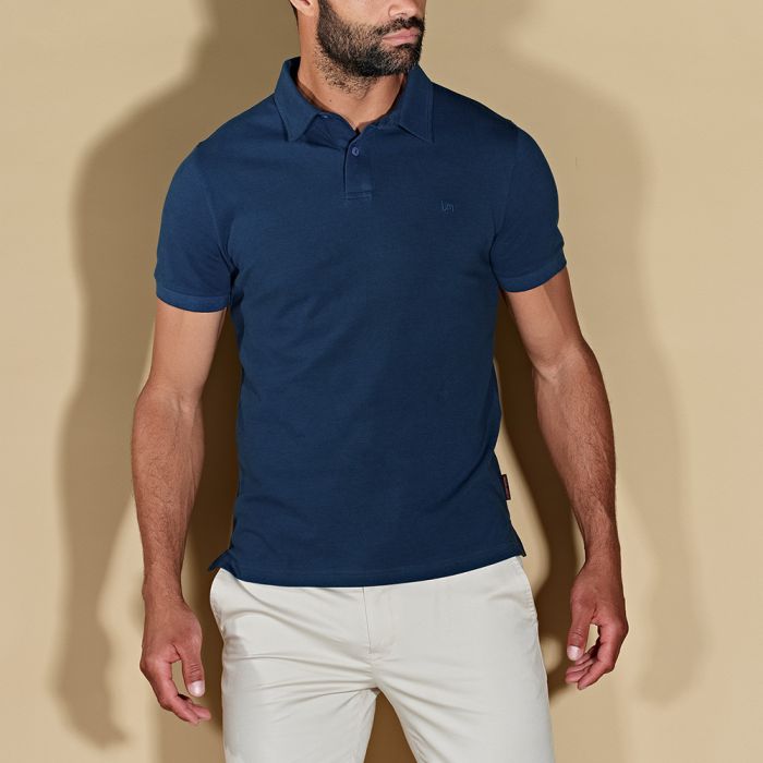 Mode Shirts Polo shirts Benetton Polo shirt blauw casual uitstraling 