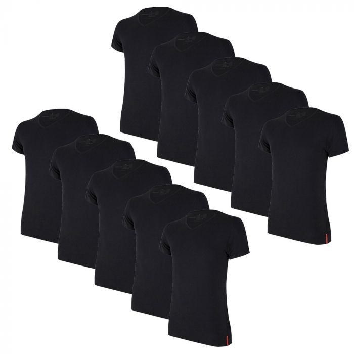 Black T-shirt V-neck Volcano Ash - Undiemeister®