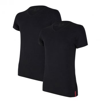 Undiemeister® Slim Fit T-shirt V-hals 2-pack Volcano Ash