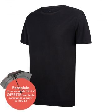 T-shirt Casual Undiemeister®  Noir  à Col Arrondi Volcano Ash