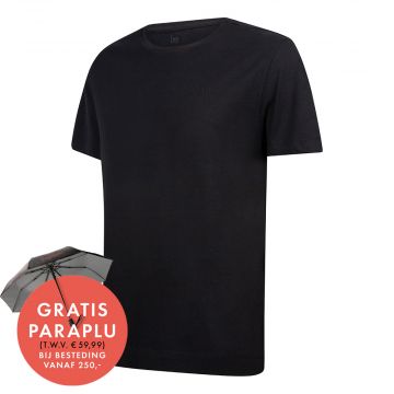 Undiemeister® Zwart Casual T-shirt Ronde Hals Volcano Ash