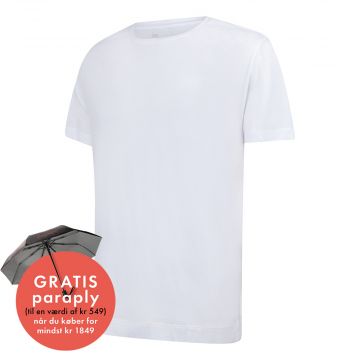 Undiemeister® hvid afslappet T-shirt med rund hals Kalkhvid
