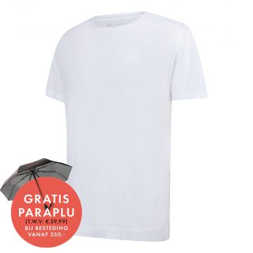 Undiemeister® Wit Casual T-shirt Ronde Hals Chalk White