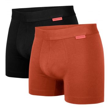 Undiemeister® Zwart en Oranje Boxershort 2-pack