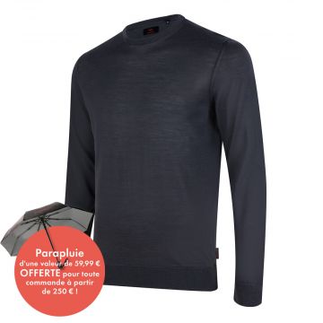 Undiemeister® Gris Pullover a col rond  Charcoal Rock