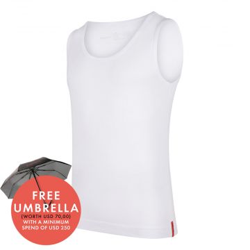 Undiemeister® White Slim Fit Tank Top Chalk White