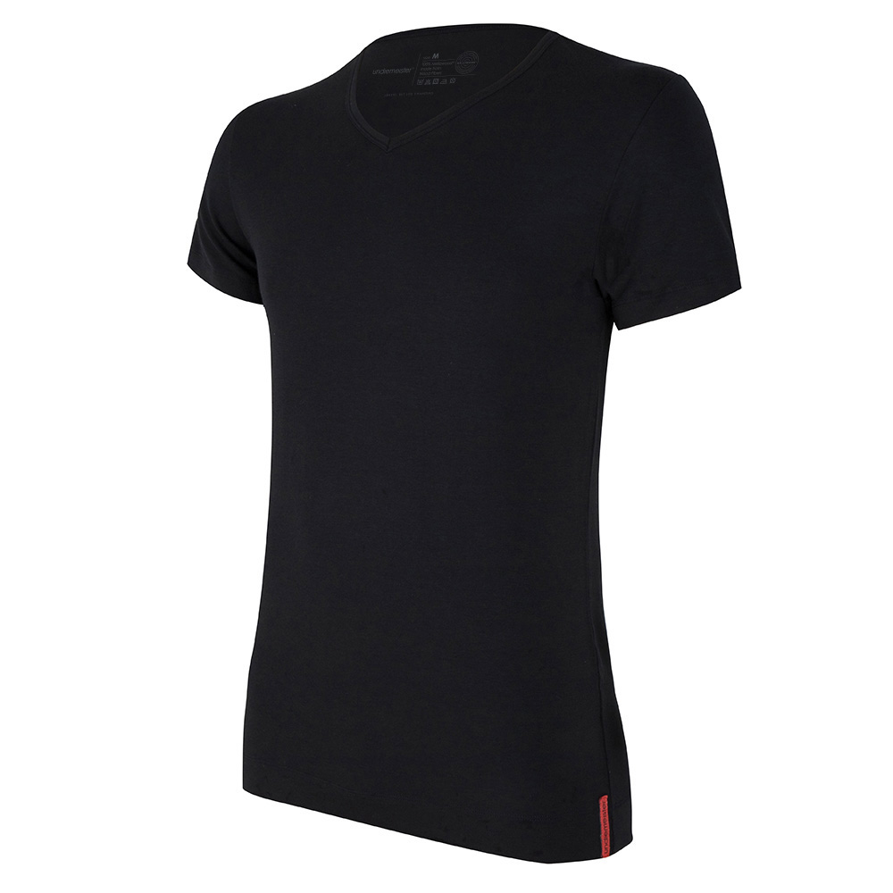 Undiemeister® Zwart Slim Fit T-shirt V-hals Volcano Ash - Kwaliteit Heren Ondershirts - XXL