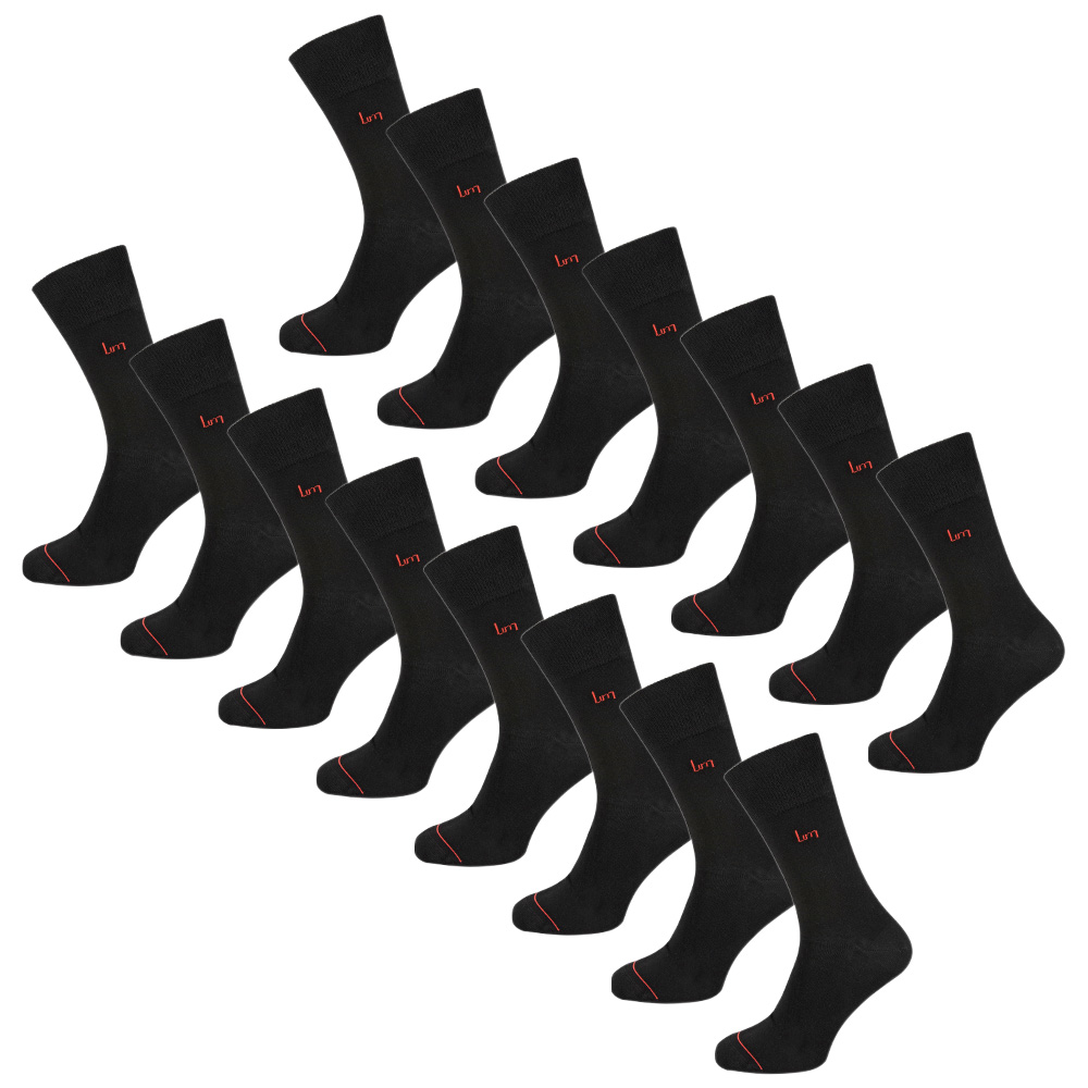 Undiemeister® Meisterpack Zwarte Sokken 15-pack - Volcano Ash (zwart) - maat 47-49