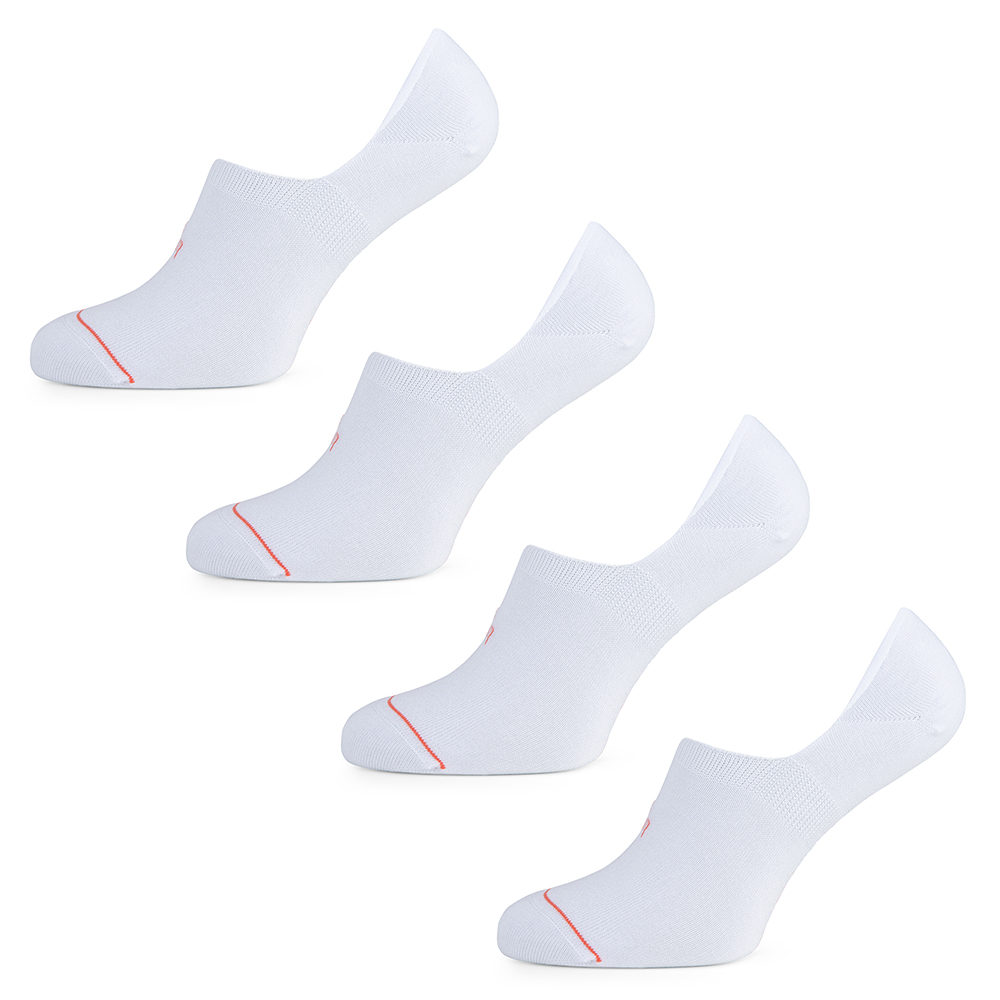 Undiemeister® Witte Footies 4-pack Chalk White - Chalk White (wit) - maat 39-42