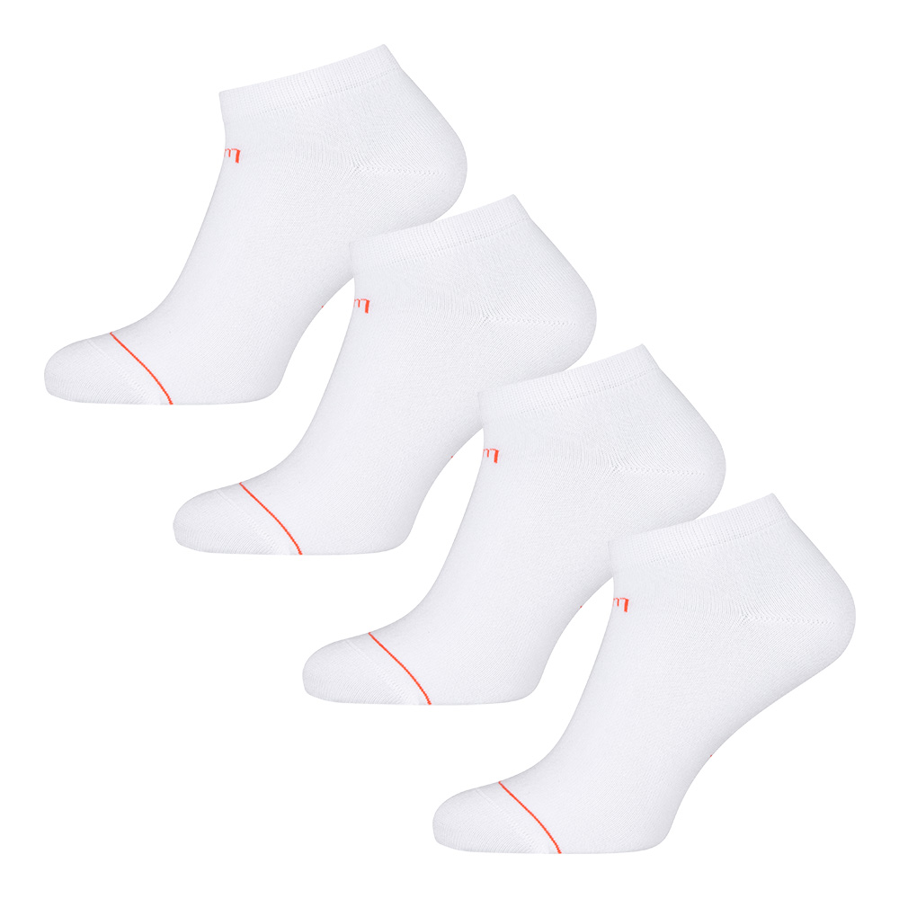Undiemeister® Witte Sneaker Sokken Chalk White 4-pack - Chalk White (wit) - maat 39-42